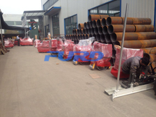 福瑞得機(jī)械激光整平機(jī)、座駕壓路機(jī)、手扶壓路機(jī)、大灌縫機(jī)等及時(shí)包裝發(fā)貨