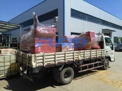 福瑞得機(jī)械手扶雙輪壓路機(jī)，座駕壓路機(jī)正式裝車發(fā)往客戶所在地